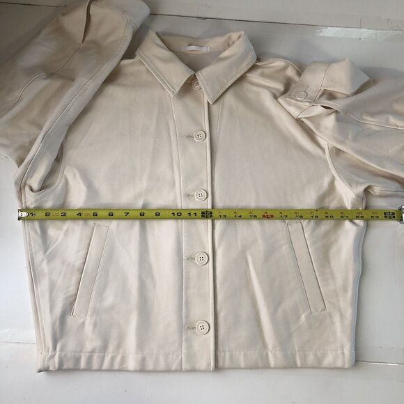 Uniqlo Jersey Relaxed Jacket Beige Size Medium - Picture 4 of 15